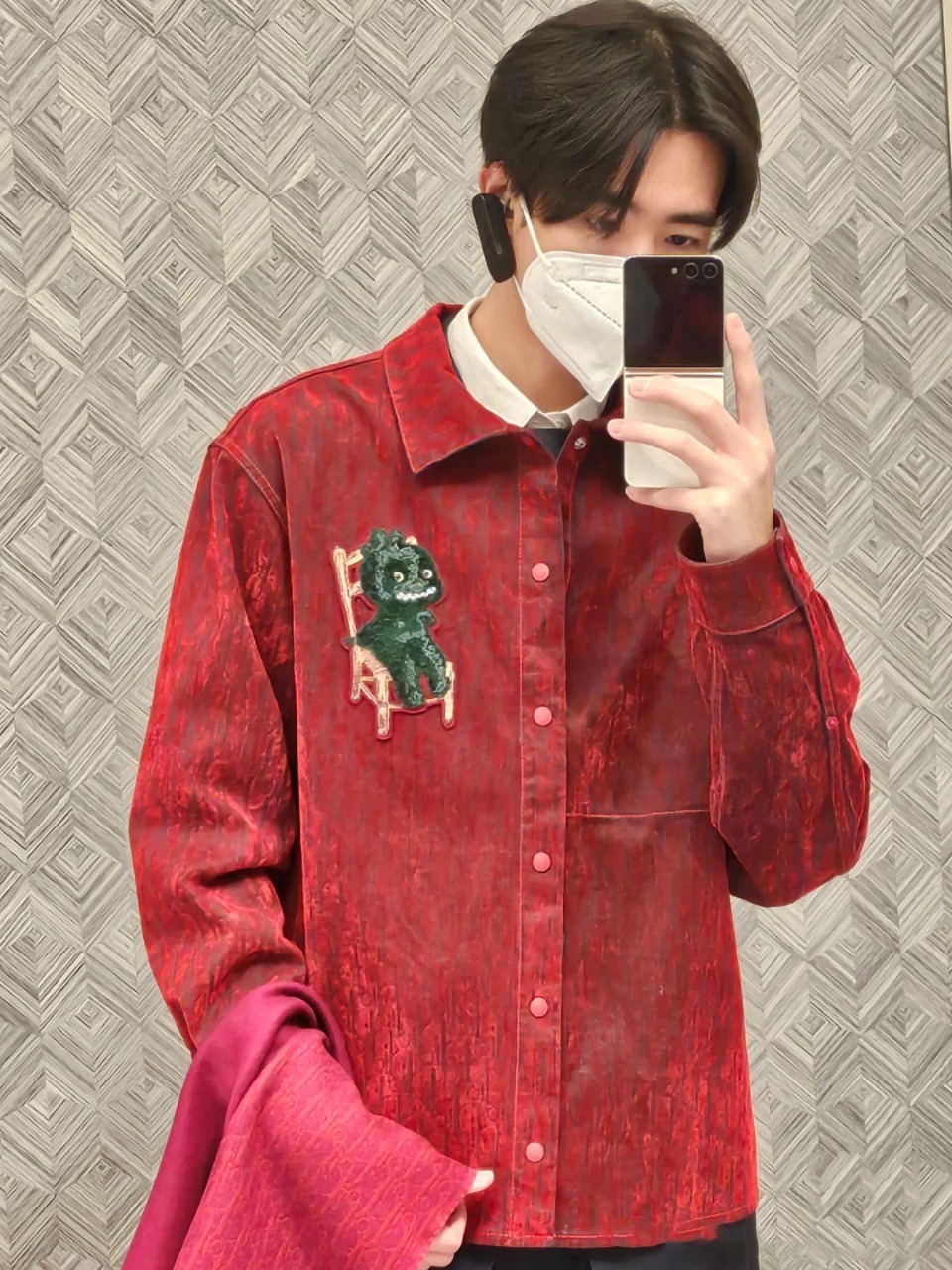 디올 청용 스탬프 남방
