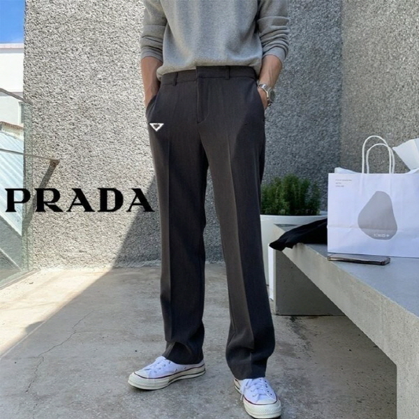 프** 스페이스 뒷밴딩 스트레이트 핏 슬렉스 바지