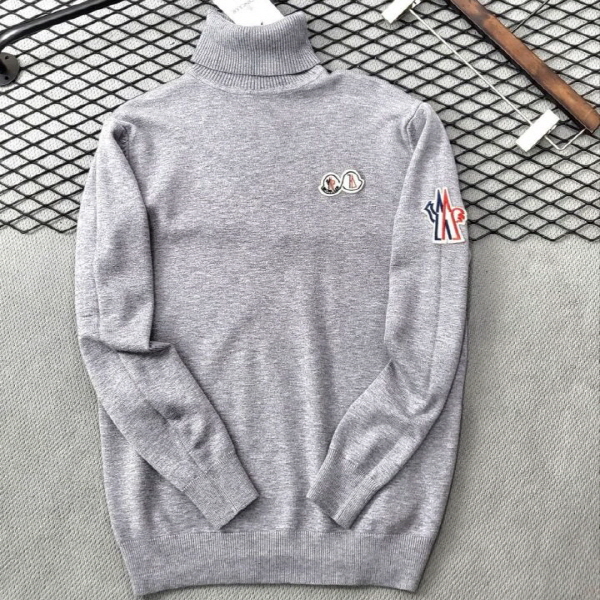 더블 패치 목폴라 니트