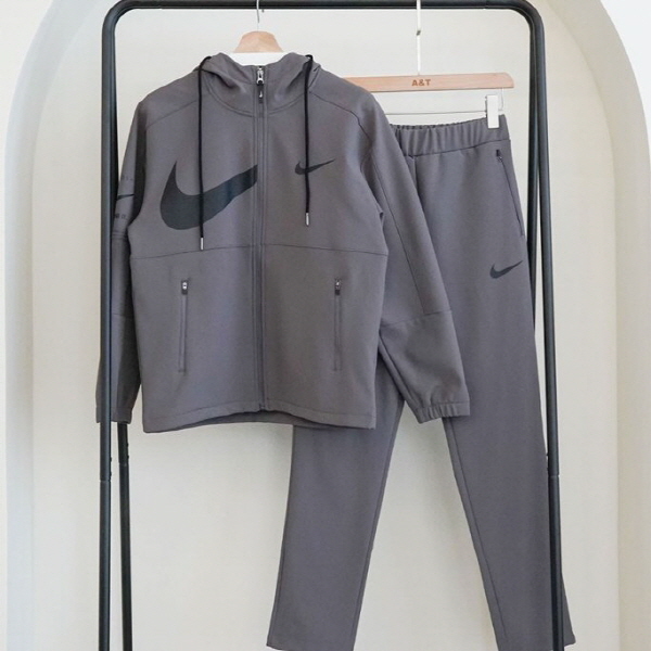 나** 에어 빅스우시 그래픽 기모 후드 집업 & 조거 팬츠 셋