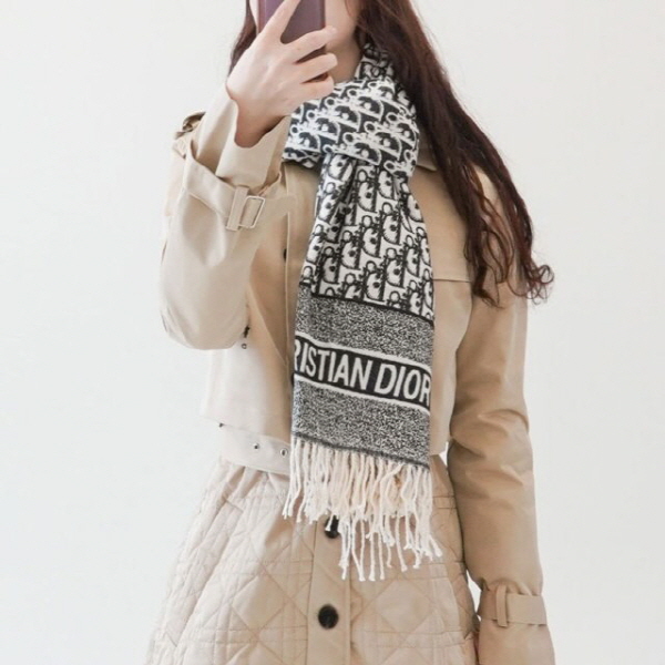 디* 남여공용 오블리크 울 머플러 