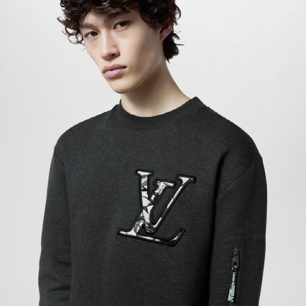 루* 23FW 스마트 크랙클 아이스 모티프 맨투맨 - 수입 