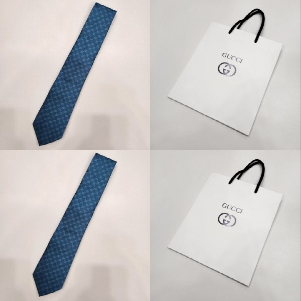 구* 2023 GG 패턴 실크 넥타이