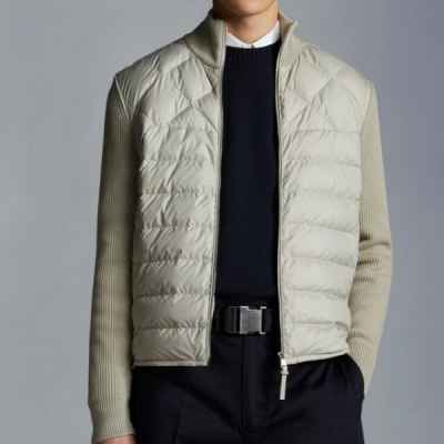 다운판넬지퍼코튼블랜드니트패딩(베이지)