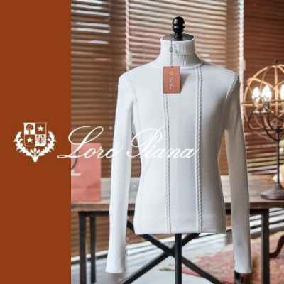 로**** 최고급 캐시미어 니트 올드머니 클레식 목폴라(Loro Piana)