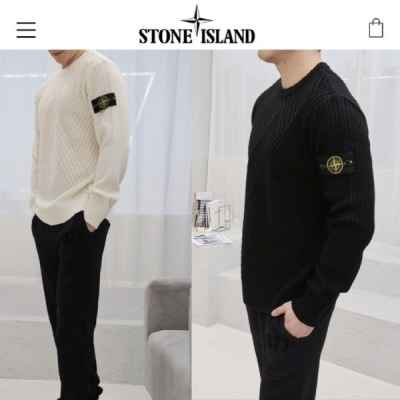 와펜패치 울 라운드 니트