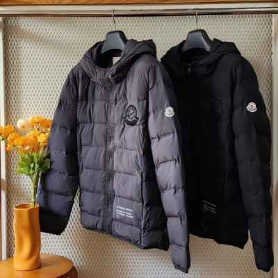 빅로고 패치 후드 경량패딩